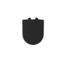 Matt Black Close Coupled Closed Back Toilet with Chrome Fittings & Sink on Top - Legend