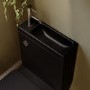 ONLY OPENED - Matt Black Close Coupled Closed Back Toilet with Chrome Fittings & Sink on Top - Legend