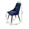 Set of 4 Navy Velvet Dining Chairs - Maddy