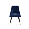 Set of 4 Navy Velvet Dining Chairs - Maddy