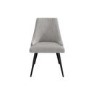 Set of 4 Light Grey Fabric Dining Chairs - Maddy