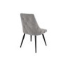 Set of 4 Light Grey Fabric Dining Chairs - Maddy