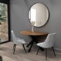 Set of 4 Light Grey Fabric Dining Chairs - Maddy