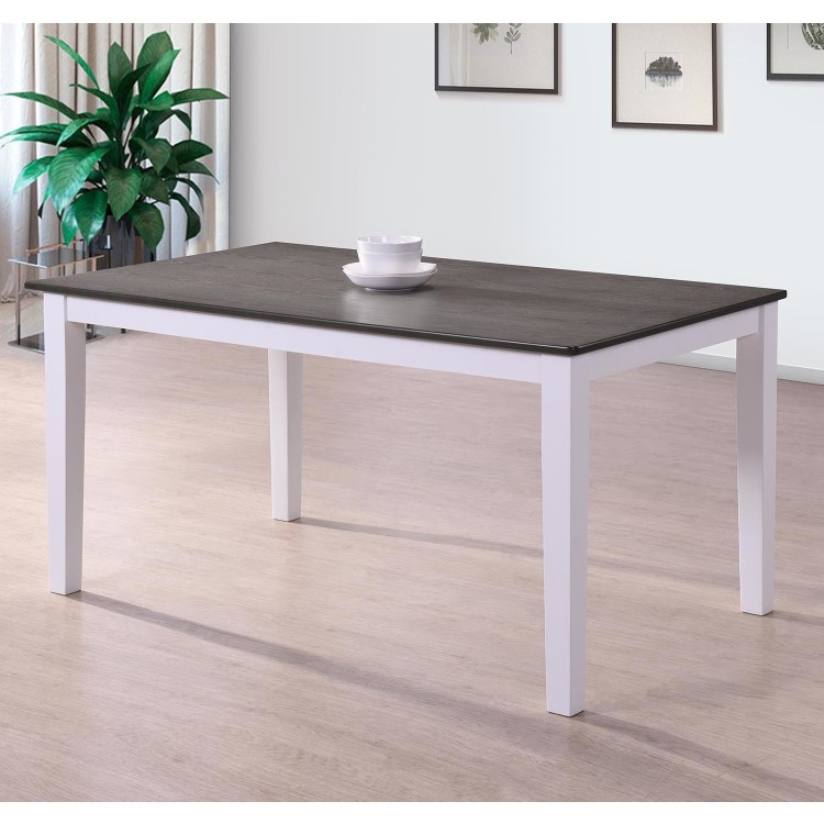 Melbourne Island Two Tone Dining Set With 4 Chairs in White/Dark Wood