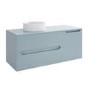 1200mm Blue Fluted Wall Hung Countertop Vanity Unit with Basin - Melbourne