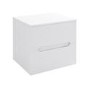 600mm White Fluted Wall Hung Countertop Vanity Unit - Melbourne