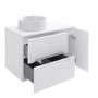 800mm White Fluted Wall Hung Countertop Vanity Unit with Basin – Melbourne