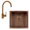 Reginox Copper 440x440 Stainless Steel Sink &amp; Swan Neck Tap Pack