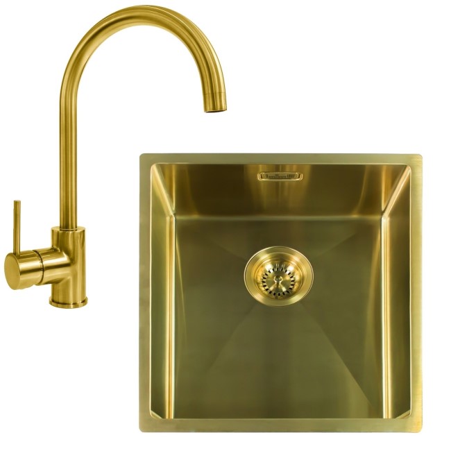 Reginox Gold 540x440 Stainless Steel Sink & Swan Neck Tap
