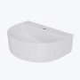 ONLY OPENED - White Round Wall Hung Basin 607mm - Milos