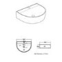 ONLY OPENED - White Round Wall Hung Basin 607mm - Milos