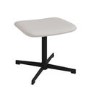 Off White Fabric Office Chair with Footrest - Mila