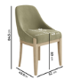 Set of 2 Sage Green Velvet Dining Chairs with Solid Wood Legs - Madeline