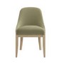 Sage Green Velvet Dining Chair with Solid Wood Legs - Madeline