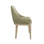 Sage Green Velvet Dining Chair with Solid Wood Legs - Madeline