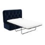 Large Navy Velvet Bed Footstool - Myles