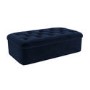 Large Navy Velvet Bed Footstool - Myles