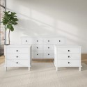 BUN/MLW008/93080 White 3 Piece Bedroom Furniture Set - Marlowe