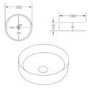 800mm Beige Wall Hung Countertop Vanity Unit with Oak Worktop and Basin - Morella