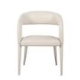 Set of 4 Beige Real Leather Dining Chairs - Josie
