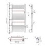 GRADE A1 - Black Towel Radiator 1000 x 500mm - Nazco