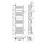 Black Towel Radiator 1600 x 500mm with Pipe Kit and Straight Valves – Nazco