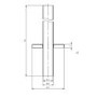 Chrome Towel Radiator 1200 x 500mm with Pipe Kit and Straight Valves - Nazco
