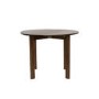Small Walnut Drop Leaf Extendable Dining Table Set with 2 Upholstered Beige Chairs - Seats 2 - Nell