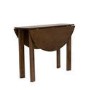 Small Walnut Drop Leaf Extendable Dining Table Set with 2 Upholstered Beige Chairs - Seats 2 - Nell