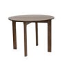 Small Walnut Drop Leaf Extendable Dining Table Set with 2 Upholstered Beige Chairs - Seats 2 - Nell