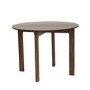 Small Walnut Drop Leaf Extendable Dining Table Set with 4 Upholstered Taupe Chairs - Seats 4 - Nell