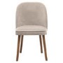 Small Walnut Drop Leaf Extendable Dining Table Set with 4 Upholstered Taupe Chairs - Seats 4 - Nell