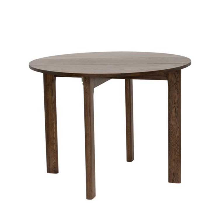 Small Walnut Drop Leaf Extendable Dining Table Set with 2 Upholstered Beige Chairs - Seats 2 - Nell