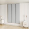 Upholstered Wall-Mounted Headboard Panels in Grey Velvet - Double - Neve