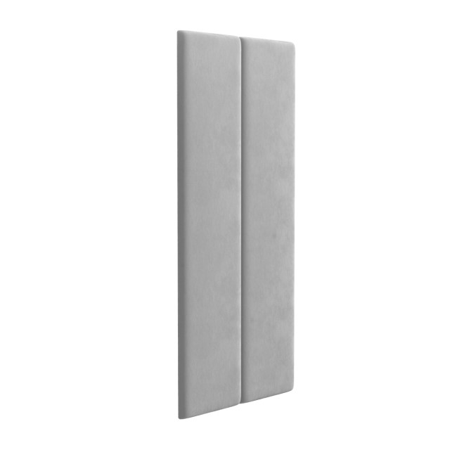 Upholstered Wall-Mounted Headboard Panels in Grey Velvet - Set of 2 - Neve