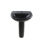 ONLY OPENED - Matt Black Modern Pedestal Basin 550mm - Newport