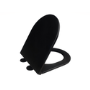 Matt Black Wall Hung Rimless Toilet with Soft Close Seat, White Glass Sensor  Flush Plate, 820mm Frame & Cistern – Newport