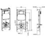 ONLY OPENED - Matt Black Wall Hung Rimless Toilet with Soft Close Seat, White Glass Sensor Pneumatic Flush Plate, 1170mm Frame & Cistern - Newport