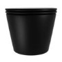 ONLY OPENED - Matt Black Wall Hung Rimless Toilet with Soft Close Seat, White Glass Sensor Pneumatic Flush Plate, 1170mm Frame & Cistern - Newport