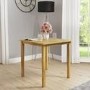 New Haven Solid Oak Dining Table with 2 Grey Velvet Dining Chairs