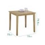 New Haven Solid Oak Dining Table with 2 Grey Velvet Dining Chairs