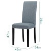 4 New Haven Slate Grey Dining Chairs with Black Legs