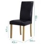 New Haven Oak Extendable Dining Set with 4 Black Leather Dining Chairs