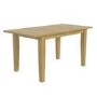 New Haven Oak Extendable Dining Set with 4 Grey Fabric Dining Chairs