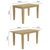 New Haven Set with Oak Extendable Dining Table &amp; 6 Chairs with Cream Seat