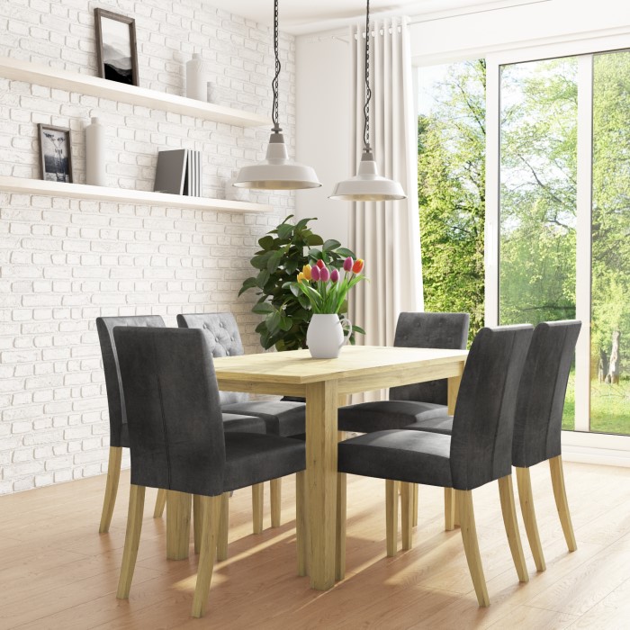 New Haven Extending Dining Table Set 6 Grey Velvet Chairs It New Haven Extending Dining Table Set 6 Grey Velvet Chairs Bun Nha027 70491