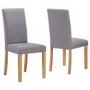 New Haven Oak Extendable Dining Set with 2 Grey Dining Chairs and Dining Bench