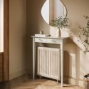 BUN/NOA001/91502 Extra Small & Narrow Taupe Radiator Cover with Brass Handles - 75cm - Noa