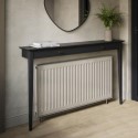 BUN/NOA006/92732 Large Black Radiator Cover Black With Brass Handles - 150cm - Noa
