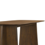 Walnut Dining Table Set with 6 Beige Faux Leather Curved Back Dining Chairs - Noor